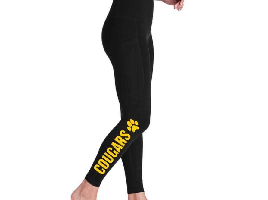 *NEW* Cougar Women's 7/8 High Wasted Pocket Legging (Yellow)