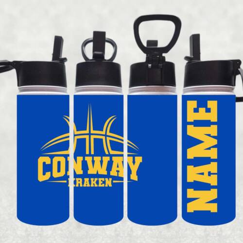 3rd Grade "Kraken" Printed Personalized 22oz Water Bottle