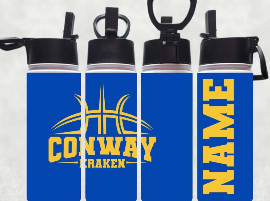 3rd Grade "Kraken" Printed Personalized 22oz Water Bottle