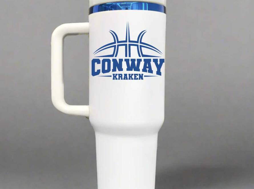 3rd Grade "Kraken" Laser Engraved Personalized 40oz Tumbler with Handle