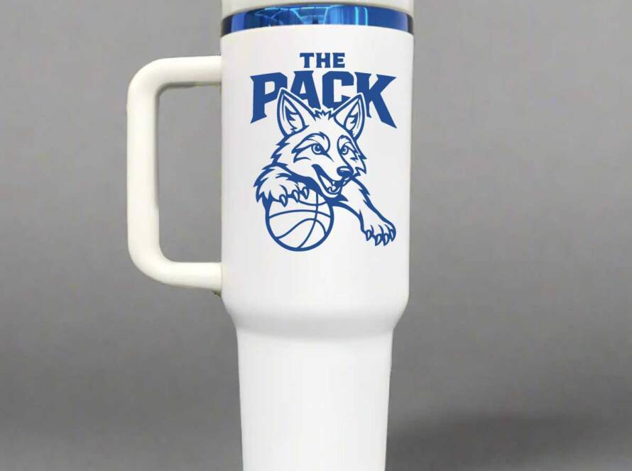 4th Grade "The Pack" Laser Engraved Personalized 40oz Tumbler with Handle