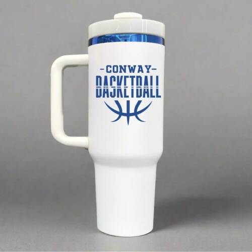 5th & 6th Grade "Conway" Laser Engraved Personalized 40oz Tumbler with Handle