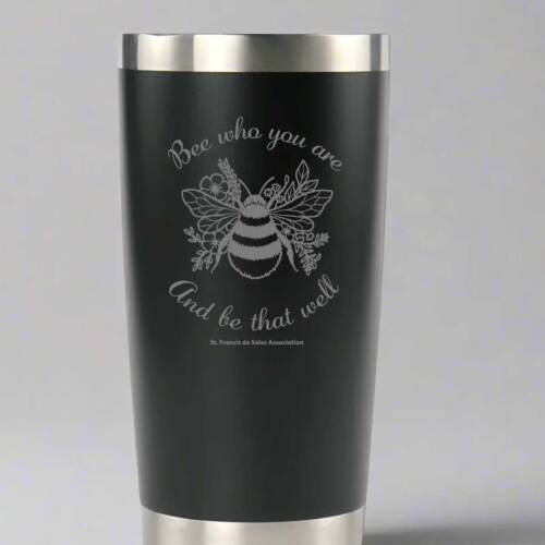 Black Engraved 20oz Stainless Tumbler w/ Magnet Sliding Lid