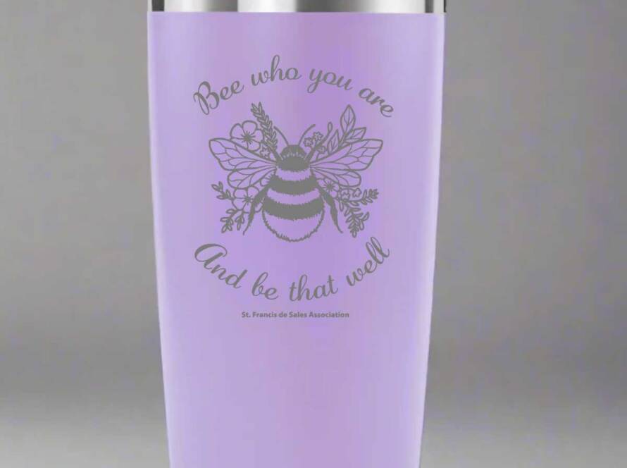 Purple Engraved 20oz Stainless Tumbler w/ Magnet Sliding Lid
