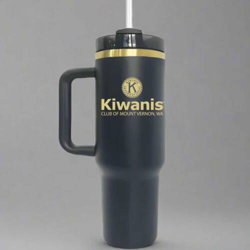Black Engraved 40oz Handle Tumbler