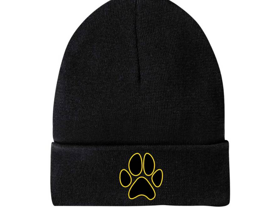 *NEW* Conway Leatherette Patch Paw Beanie